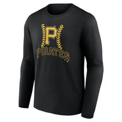 Pittsburgh Pirates Personalized Name & Number Fastball Long Sleeve T-Shirt Black