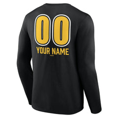 Pittsburgh Pirates Personalized Name & Number Fastball Long Sleeve T-Shirt Black