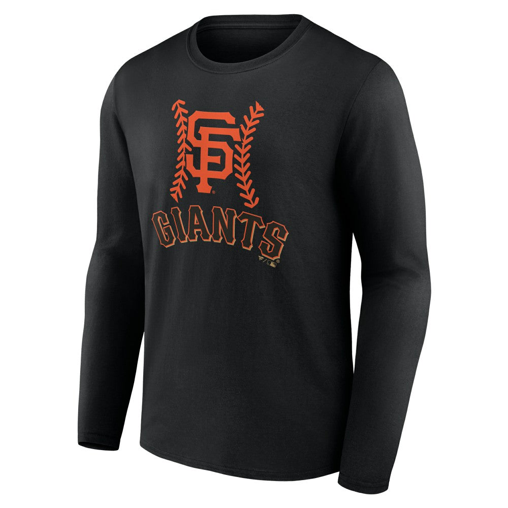 San Francisco Giants Personalized Name & Number Fastball Long Sleeve T-Shirt Black