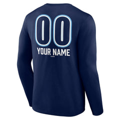 Tampa Bay Rays Personalized Name & Number Fastball Long Sleeve T-Shirt Navy