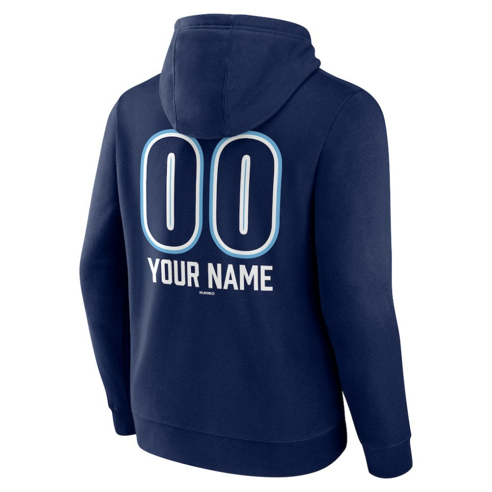 Tampa Bay Rays Personalized Name & Number Fastball Pullover Hoodie Navy