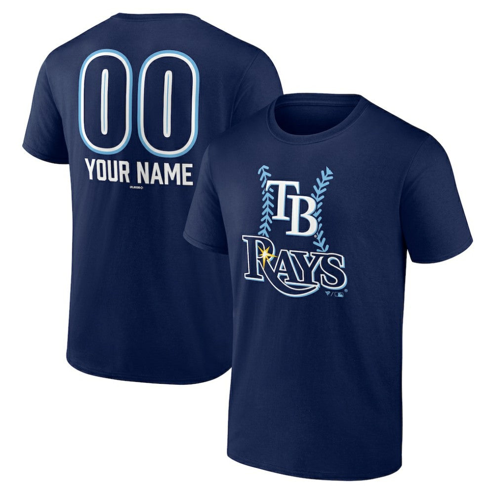 Tampa Bay Rays Personalized Name & Number Fastball T-Shirt Navy
