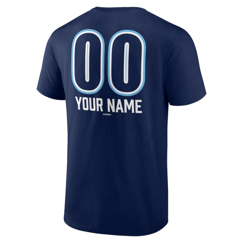 Tampa Bay Rays Personalized Name & Number Fastball T-Shirt Navy