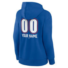 Texas Rangers Women's Personalized Name & Number Fastball Pullover Hoodie Royal