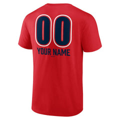Atlanta Braves Personalized Name & Number Fastball T-Shirt Red