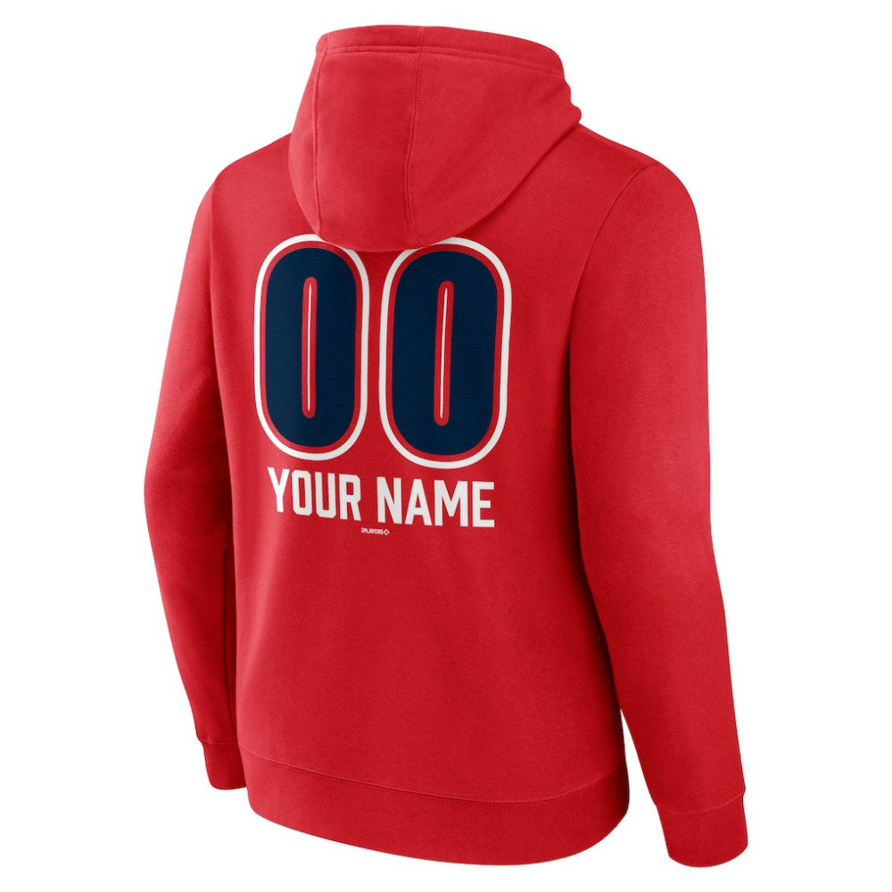 Boston Red Sox Personalized Name & Number Fastball Pullover Hoodie Red