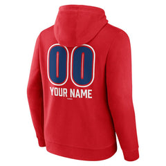 Chicago Cubs Personalized Name & Number Fastball Pullover Hoodie Red