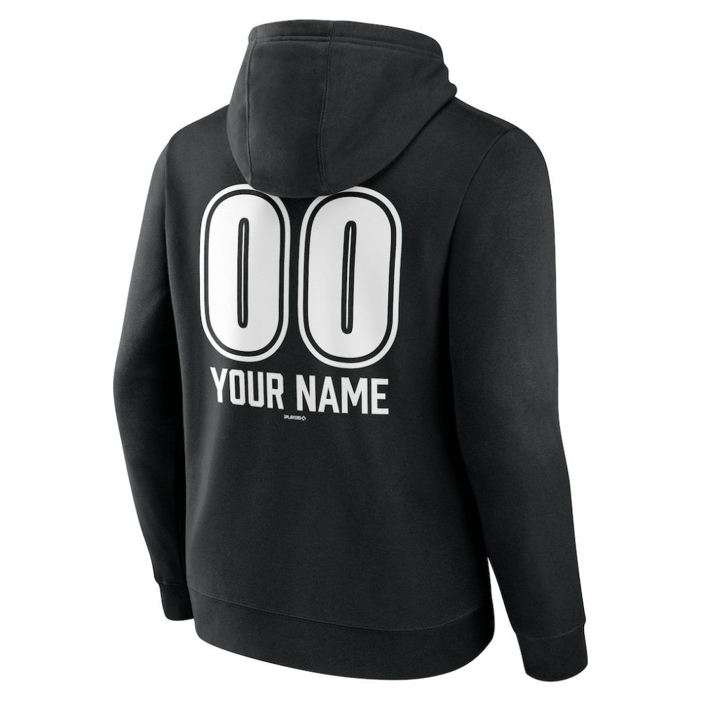 New York Yankees Personalized Name & Number Fastball Pullover Hoodie Black