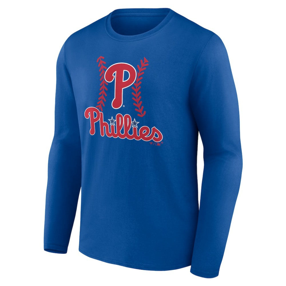 Philadelphia Phillies Personalized Name & Number Fastball Long Sleeve T-Shirt Royal