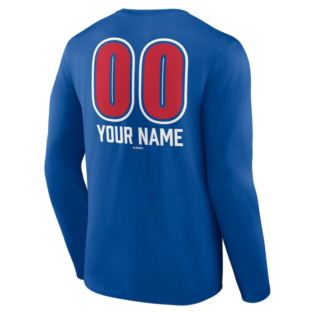 Philadelphia Phillies Personalized Name & Number Fastball Long Sleeve T-Shirt Royal