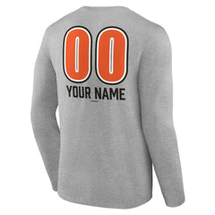 Baltimore Orioles Personalized Name & Number Fastball Long Sleeve T-Shirt Gray