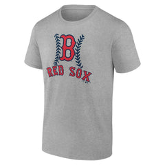 Boston Red Sox Personalized Name & Number Fastball T-Shirt Heather Gray