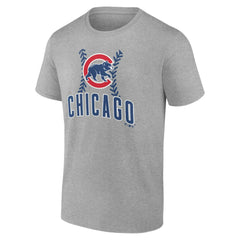 Chicago Cubs Personalized Name & Number Fastball T-Shirt Heather Gray