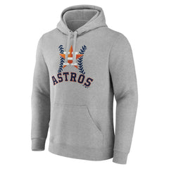 Houston Astros Personalized Name & Number Fastball Pullover Hoodie Gray