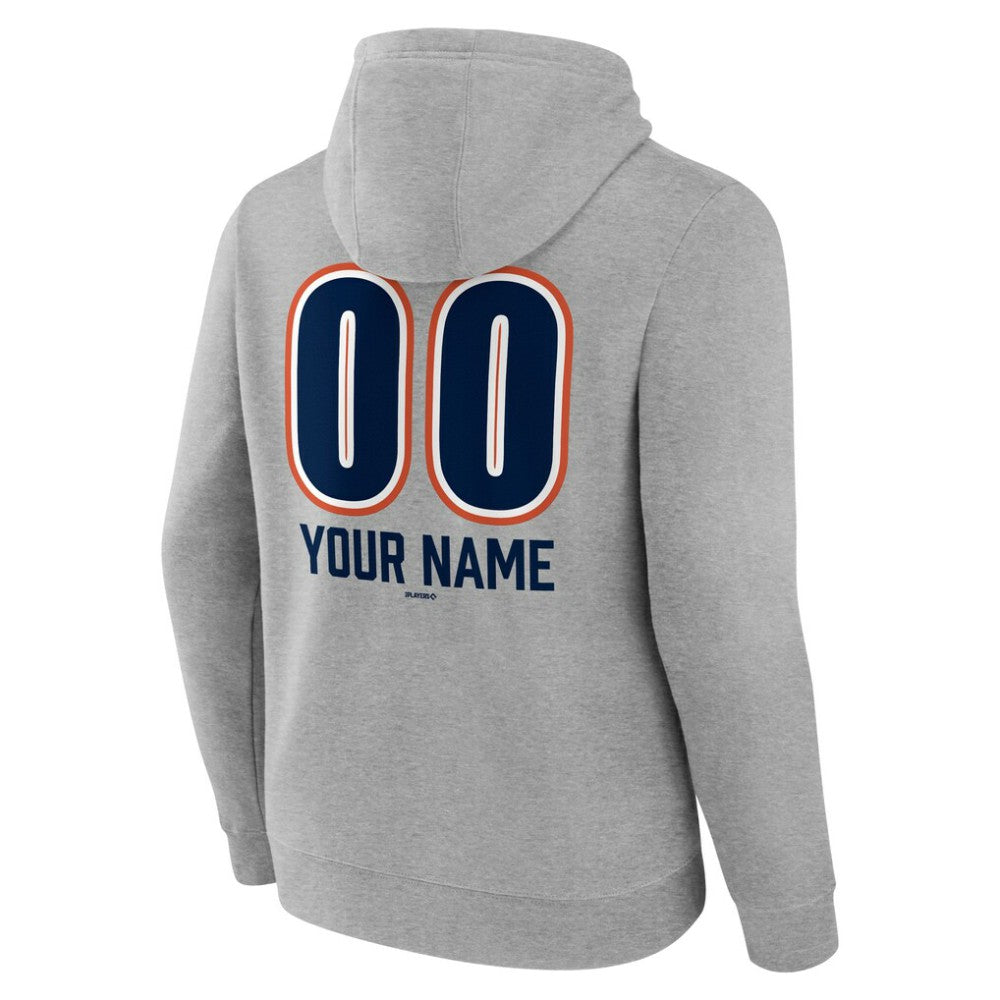 Houston Astros Personalized Name & Number Fastball Pullover Hoodie Gray