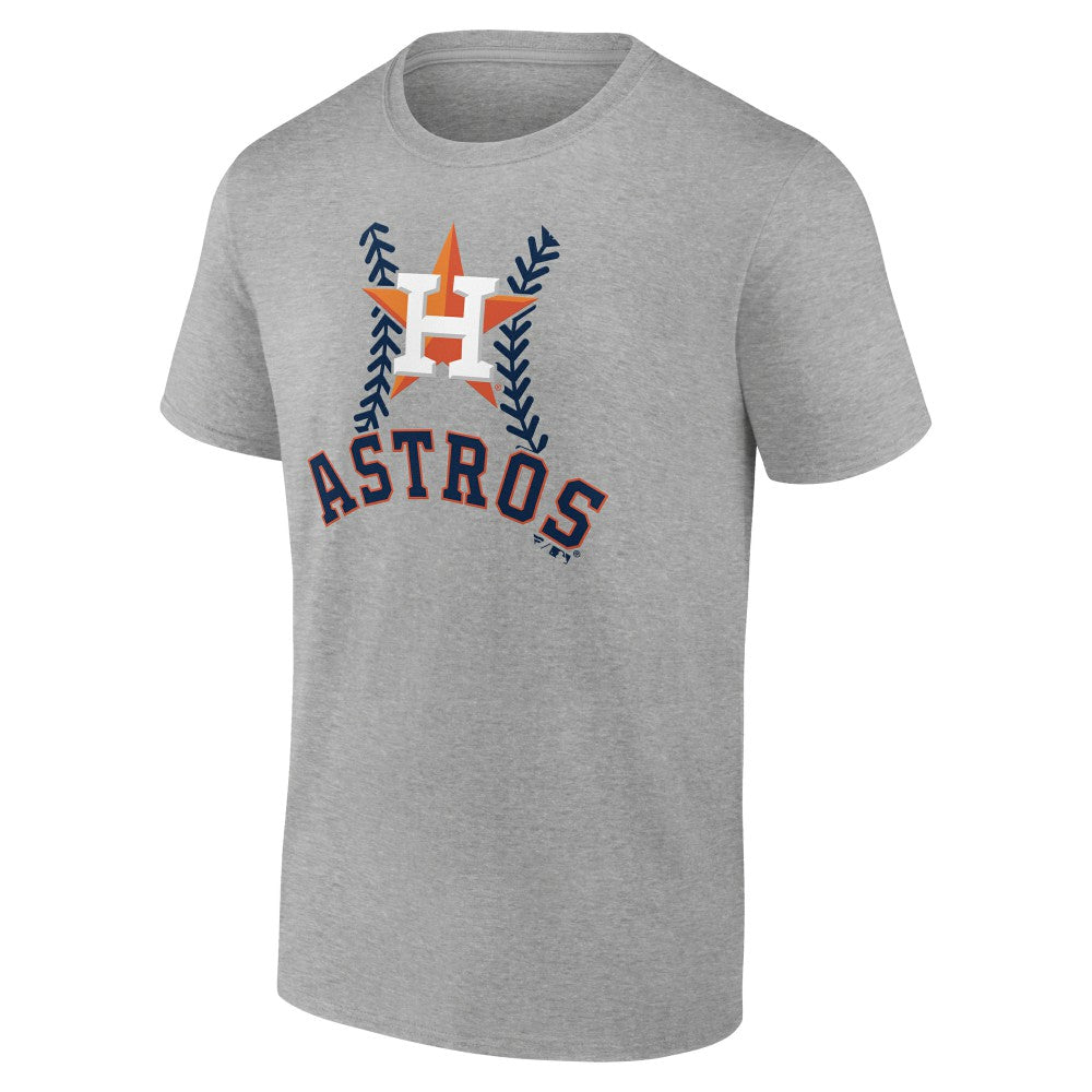 Houston Astros Personalized Name & Number Fastball T-Shirt Heather Gray