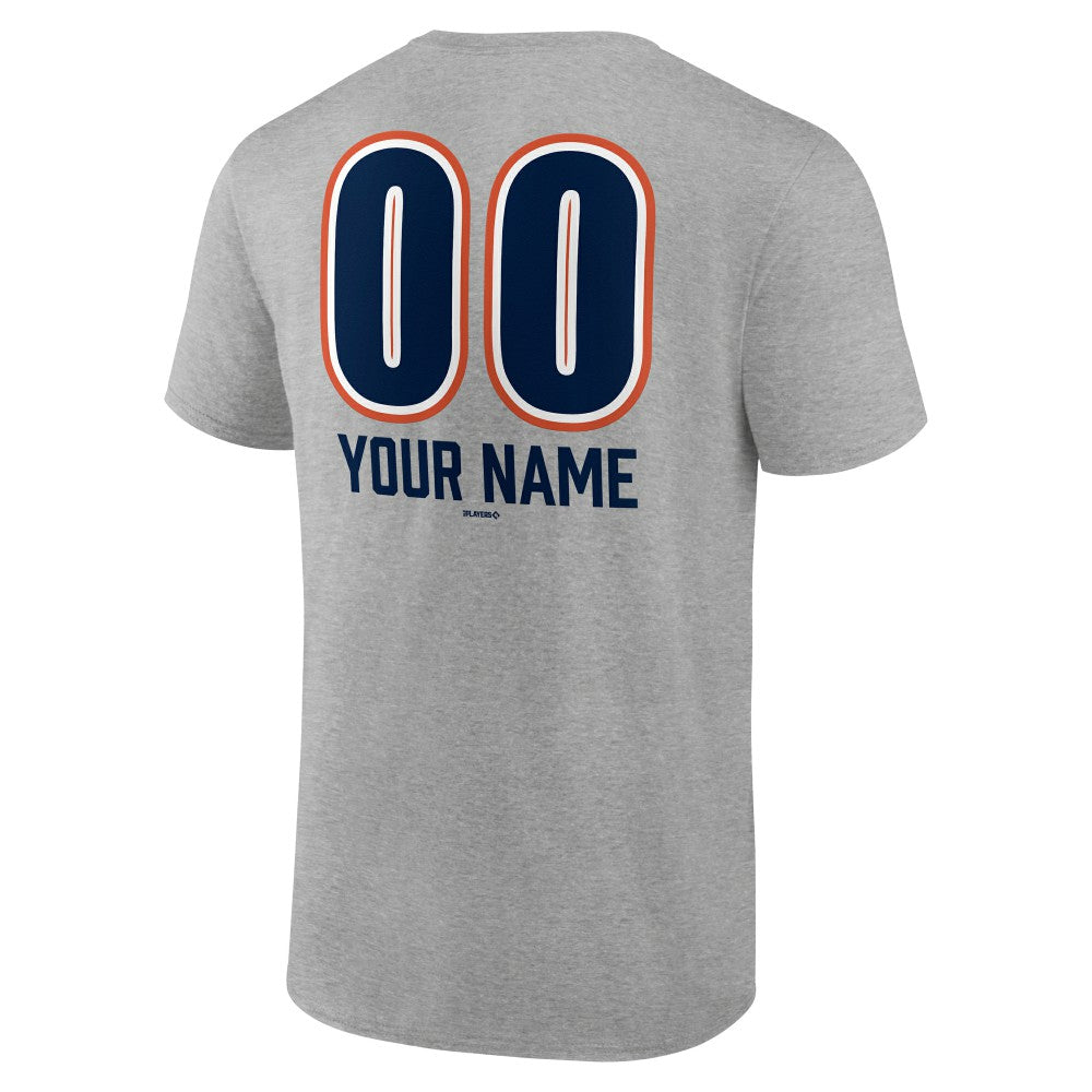 Houston Astros Personalized Name & Number Fastball T-Shirt Heather Gray