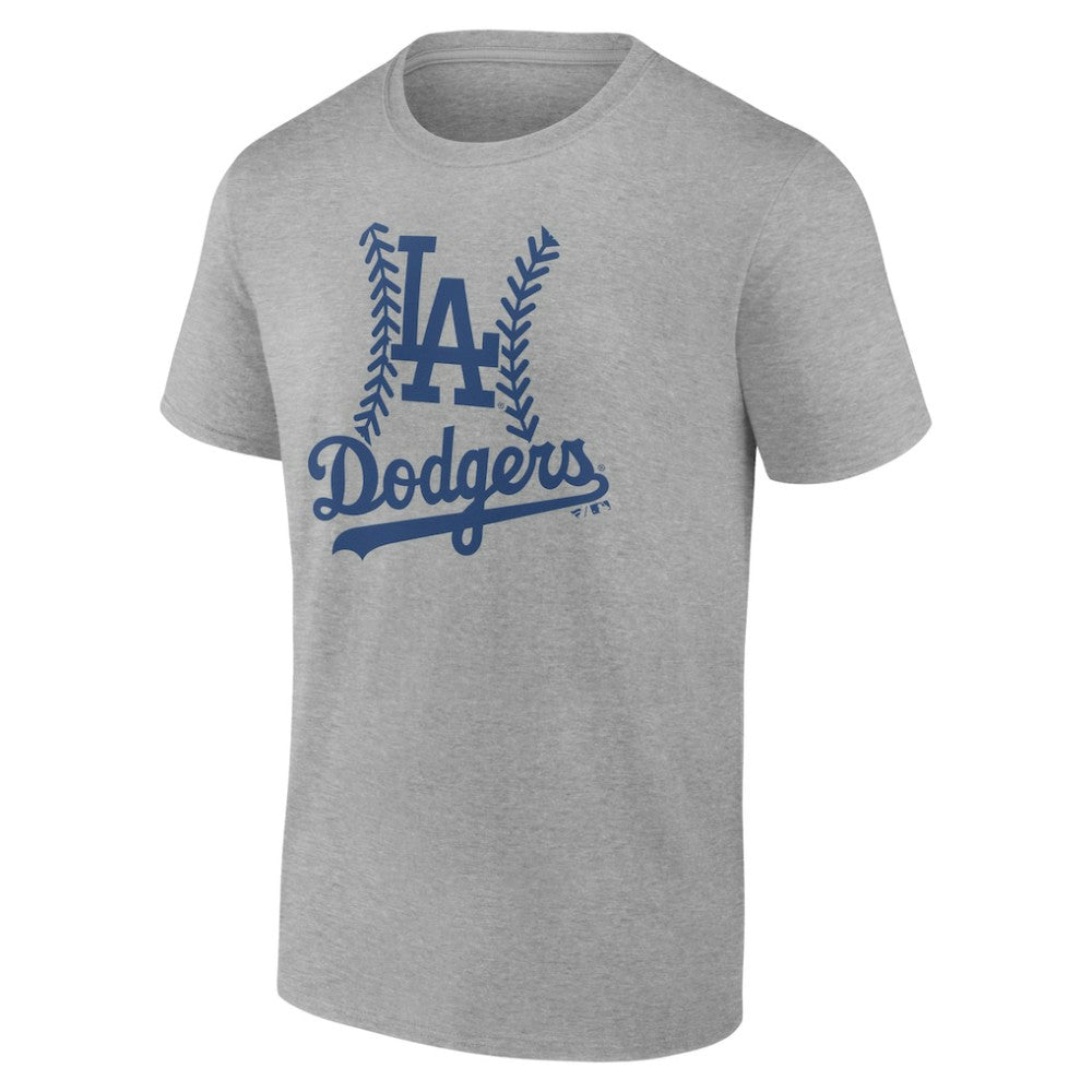 Los Angeles Dodgers Personalized Name & Number Fastball T-Shirt Heather Gray