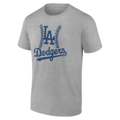 Los Angeles Dodgers Personalized Name & Number Fastball T-Shirt Heather Gray