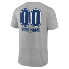 Los Angeles Dodgers Personalized Name & Number Fastball T-Shirt Heather Gray