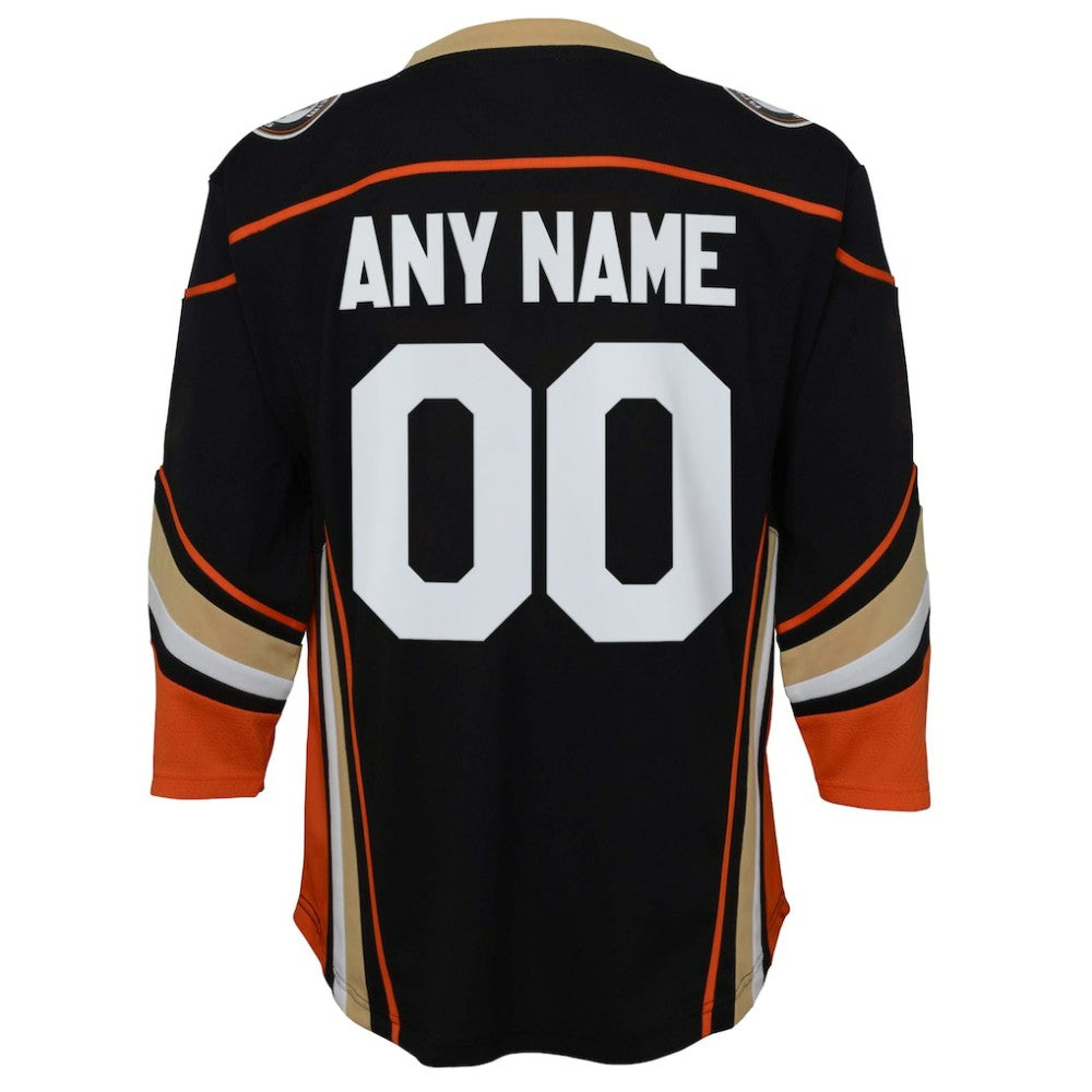 Anaheim Ducks Youth Home Replica Custom Jersey Black