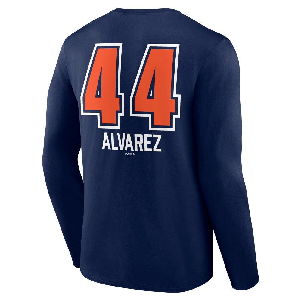 Yordan Alvarez Houston Astros Fastball Player Name & Number Long Sleeve T-Shirt Navy