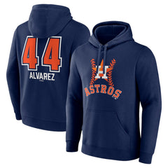 Yordan Alvarez Houston Astros Fastball Player Name & Number Pullover Hoodie Navy