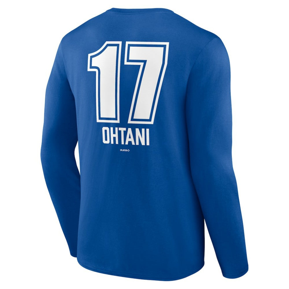 Shohei Ohtani Los Angeles Dodgers Fastball Player Name & Number Long Sleeve T-Shirt Royal