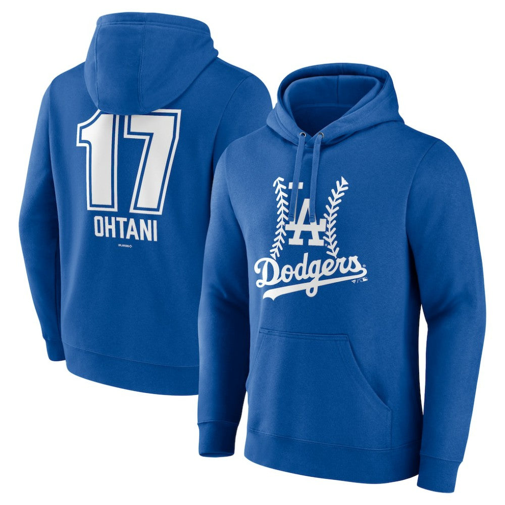 Shohei Ohtani Los Angeles Dodgers Fastball Player Name & Number Pullover Hoodie Royal