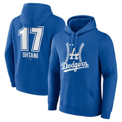Shohei Ohtani Los Angeles Dodgers Fastball Player Name & Number Pullover Hoodie Royal