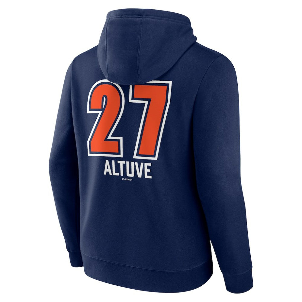 Jose Altuve Houston Astros Fastball Player Name & Number Pullover Hoodie Navy