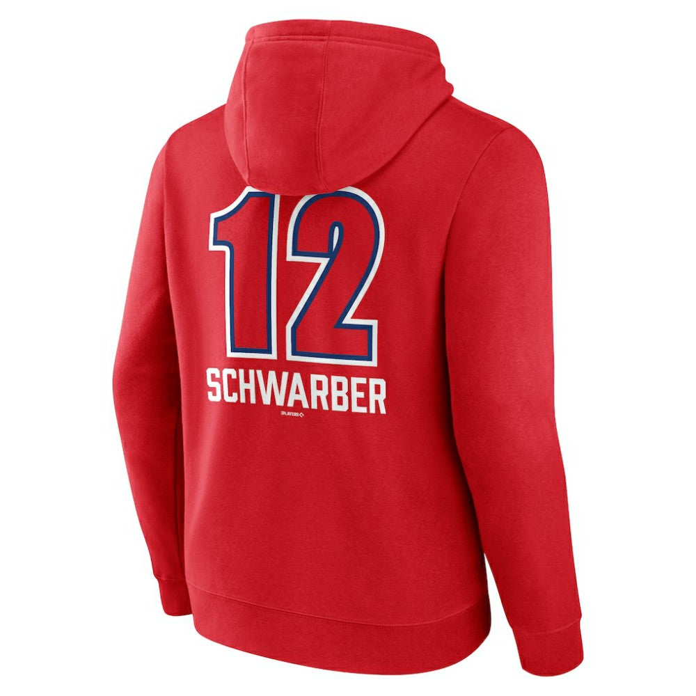 Kyle Schwarber Philadelphia Phillies Fastball Player Name & Number Pullover Hoodie Red