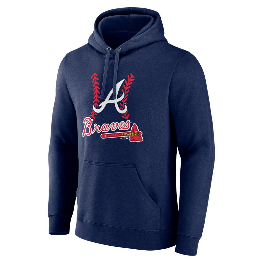 Matt Olson Atlanta Braves Fastball Player Name & Number Pullover Hoodie Navy