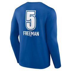 Freddie Freeman Los Angeles Dodgers Fastball Player Name & Number Long Sleeve T-Shirt Royal