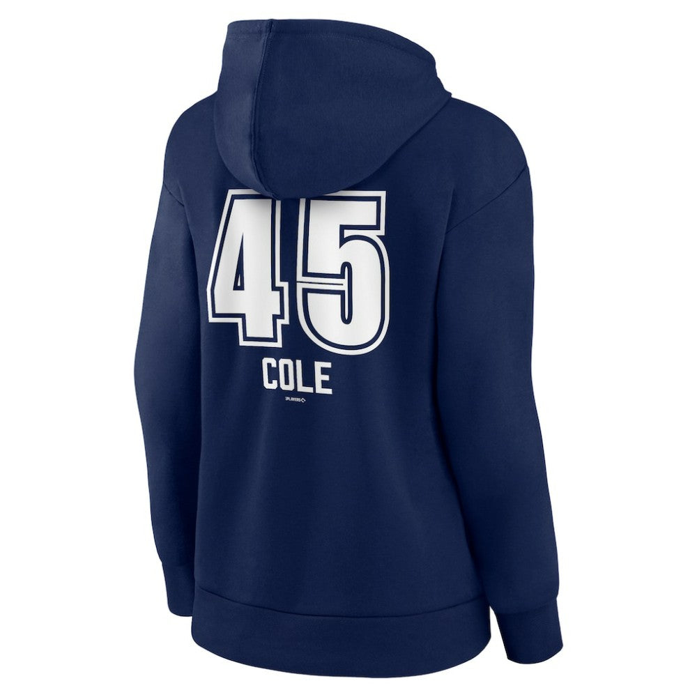 Gerrit Cole New York Yankees Women's Fastball Player Name & Number Pullover Hoodie Navy