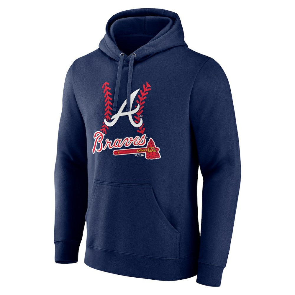 Spencer Strider Atlanta Braves Fastball Player Name & Number Pullover Hoodie Navy