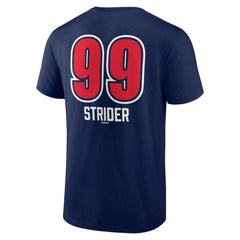 Spencer Strider Atlanta Braves Fastball Player Name & Number T-Shirt Navy