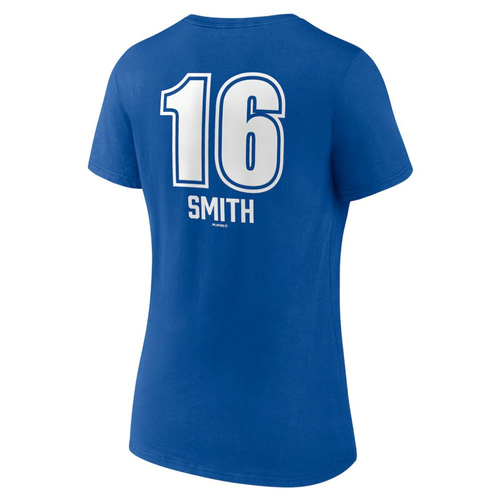 Will Smith Los Angeles Dodgers Women's Fastball Player Name & Number V-Neck T-Shirt Royal