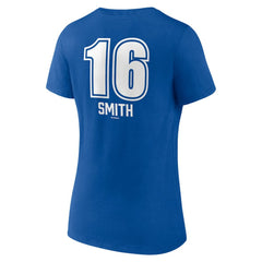Will Smith Los Angeles Dodgers Women's Fastball Player Name & Number V-Neck T-Shirt Royal