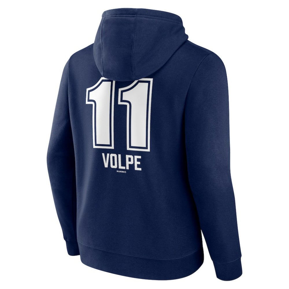 Anthony Volpe New York Yankees Fastball Player Name & Number Pullover Hoodie Navy