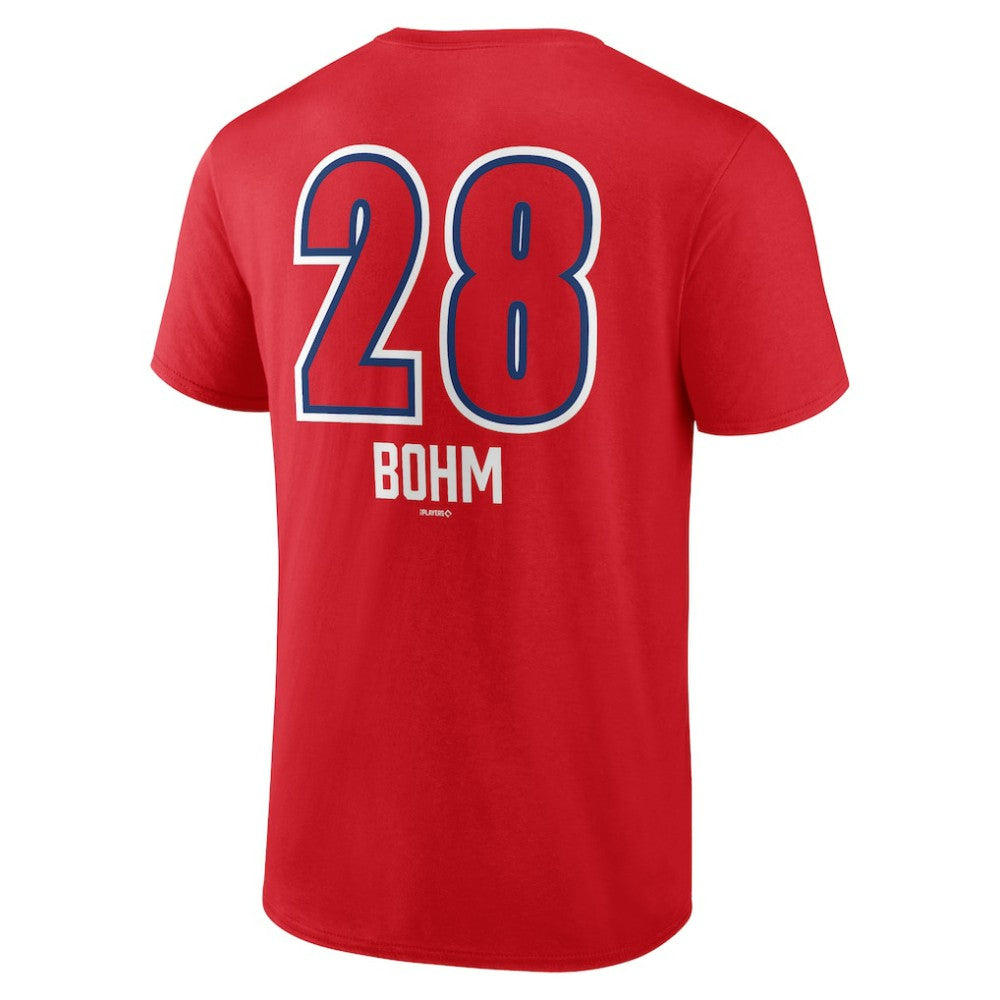 Alec Bohm Philadelphia Phillies Fastball Player Name & Number T-Shirt Red