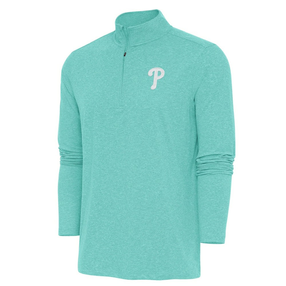 Philadelphia Phillies Antigua Hunk Quarter-Zip Top Mint