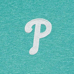 Philadelphia Phillies Antigua Hunk Quarter-Zip Top Heather Aqua