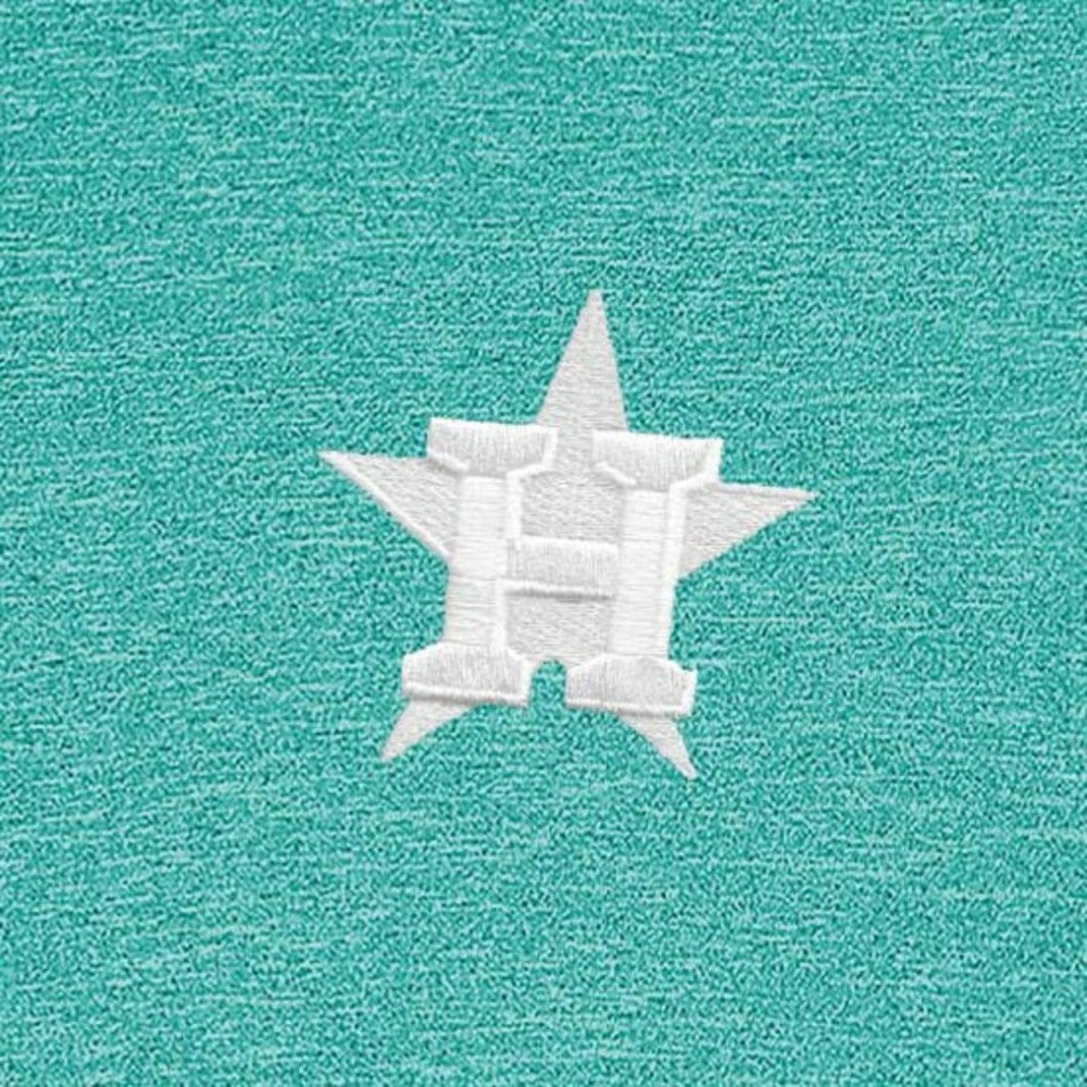 Houston Astros Antigua Hunk Quarter-Zip Top Heather Aqua