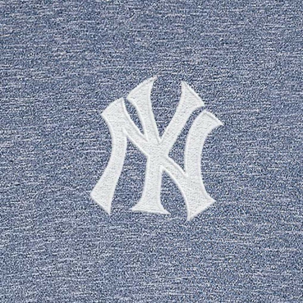 New York Yankees Antigua Hunk Quarter-Zip Top Heather Navy