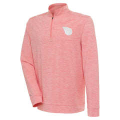 Cleveland Guardians Antigua Bright Quarter-Zip Pullover Top Coral