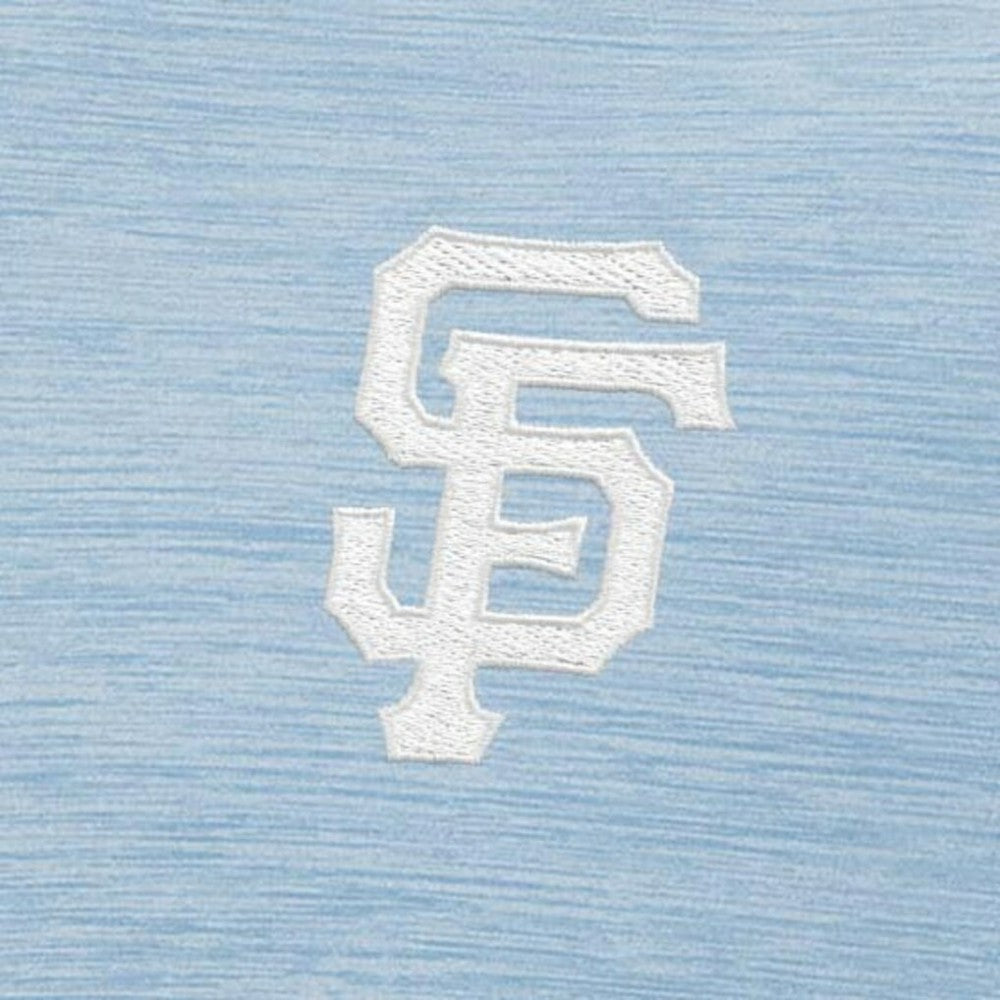 San Francisco Giants Antigua Bright Quarter-Zip Pullover Top Light Blue
