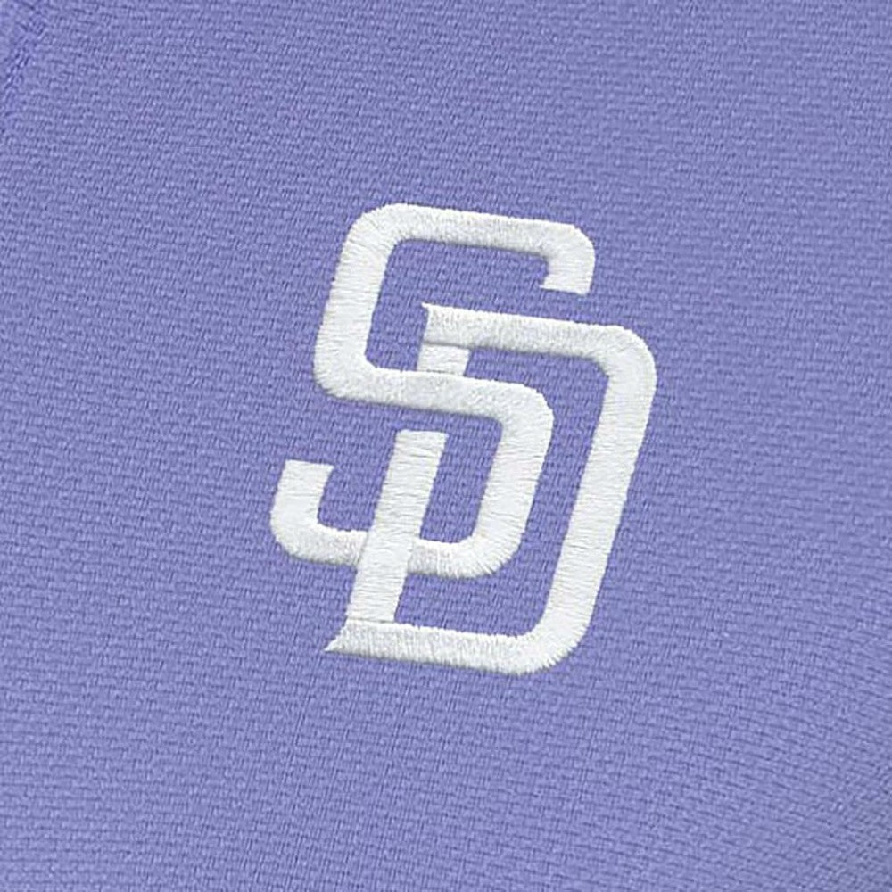 San Diego Padres Antigua Women's Finish Quarter-Zip Pullover Top Purple