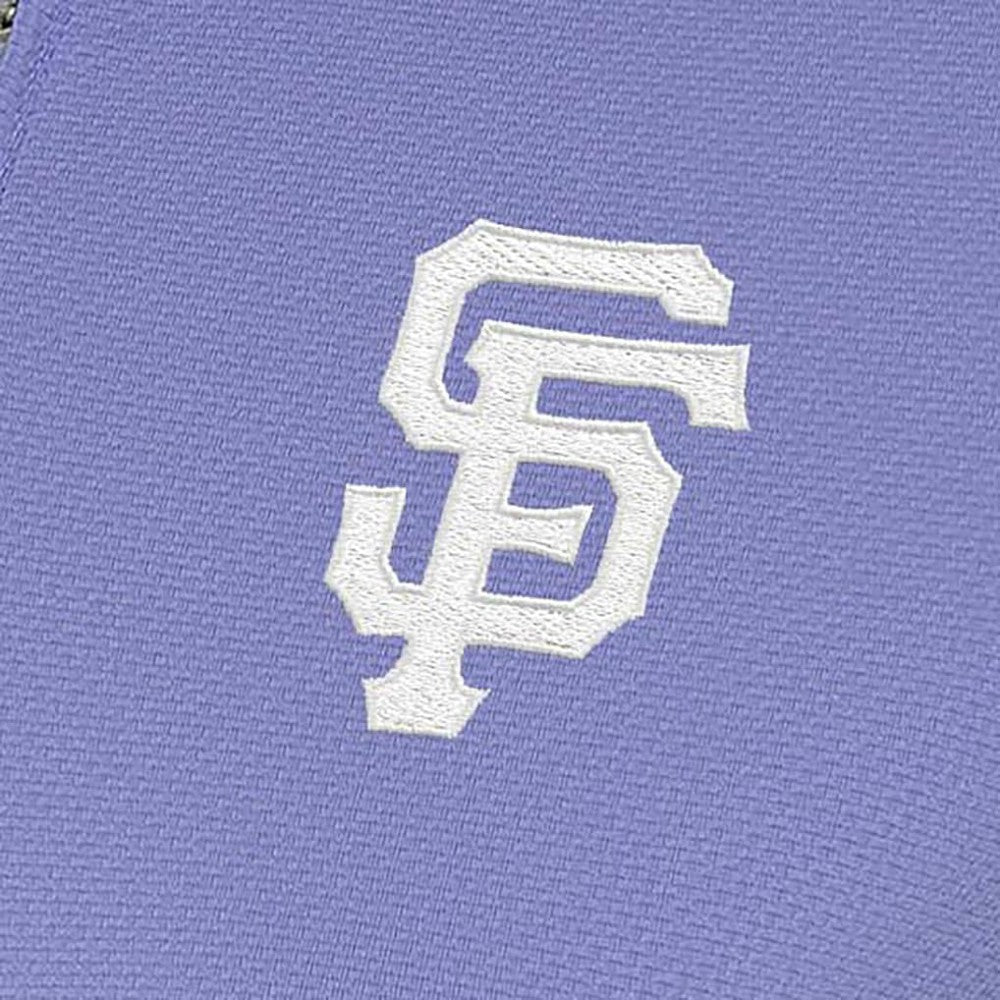 San Francisco Giants Antigua Women's Finish Quarter-Zip Pullover Top Purple