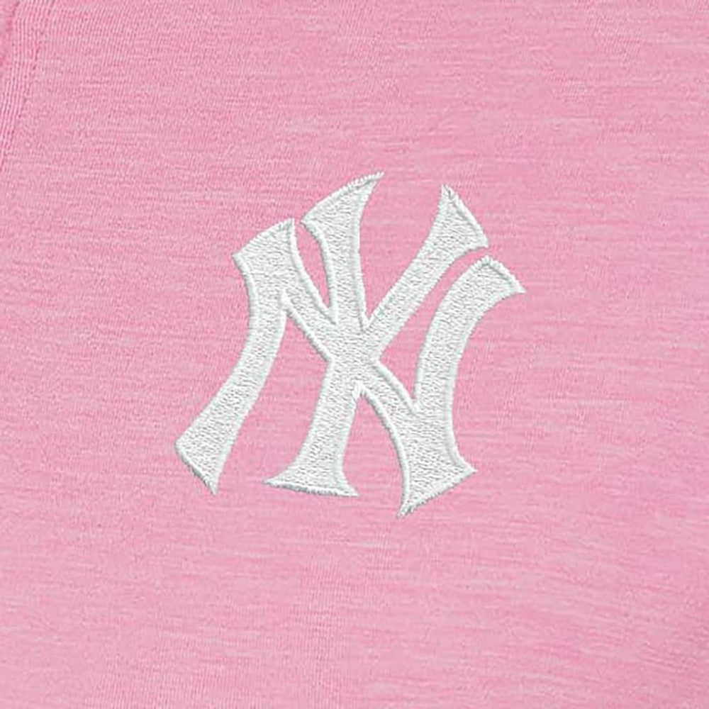 New York Yankees Antigua Women's Mentor Quarter-Zip Pullover Top Pink